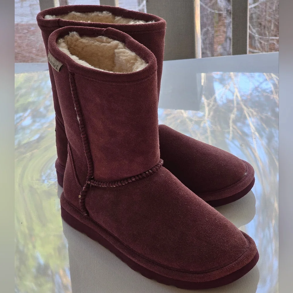 BearPaw Purple Suede Winter Boots Sz 6/7
